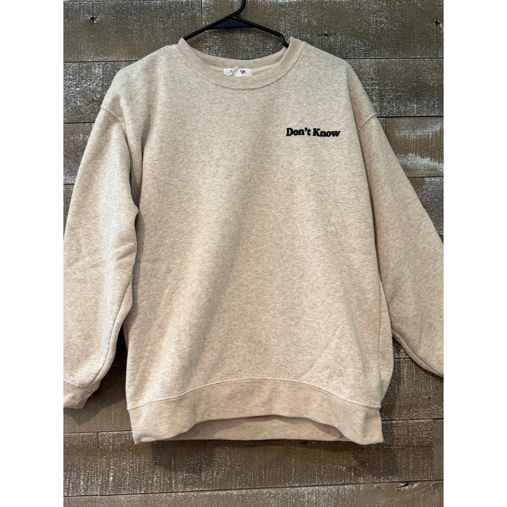 Refuge Athletics "Don't Know" Embroidered Crewneck Sweatshirt